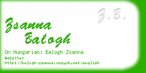 zsanna balogh business card